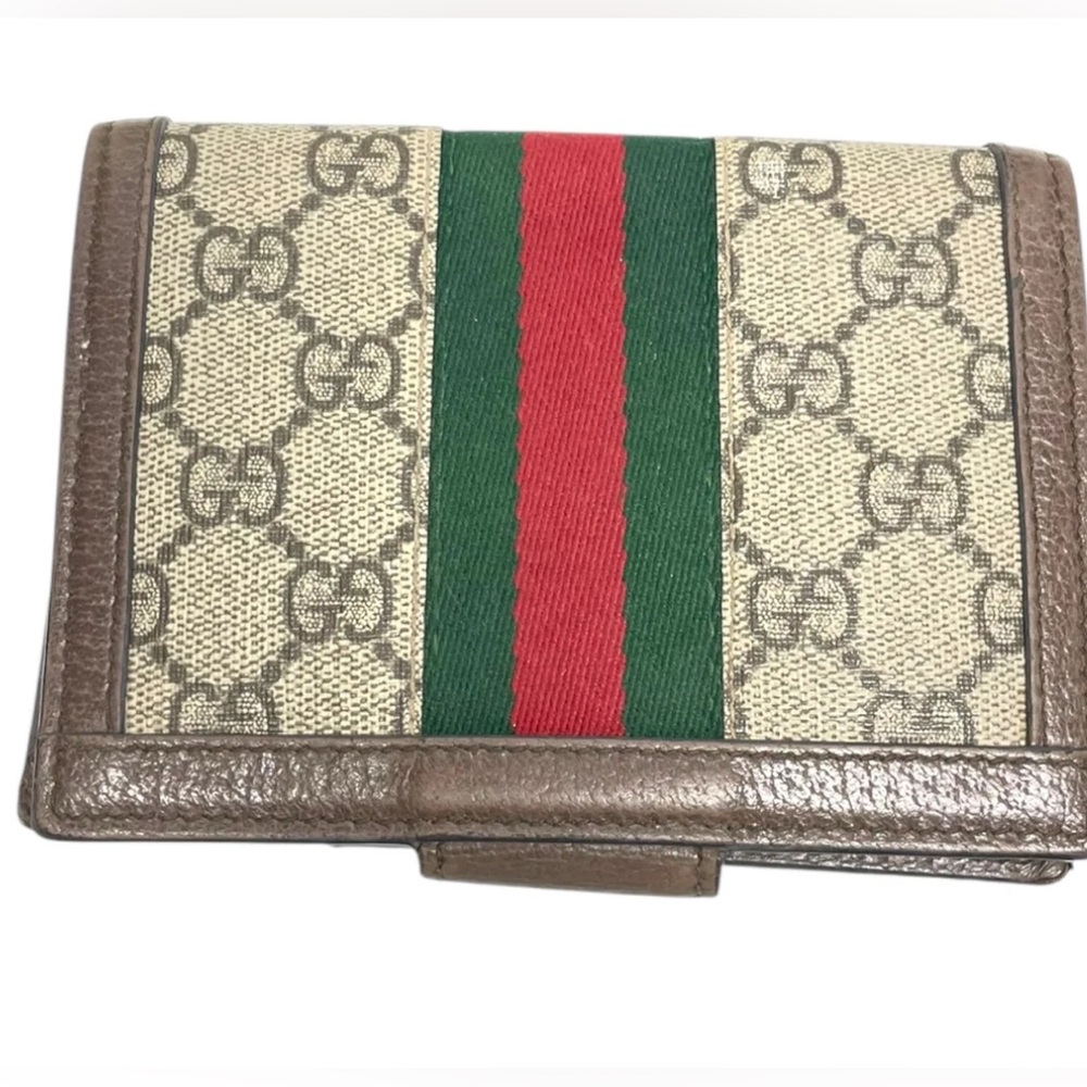 Gucci GG Supreme Monogram Web Ophidia Passport Case W/ COA BOX+DUST BAG - Picture 4 of 16